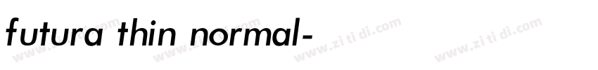 futura thin normal字体转换
